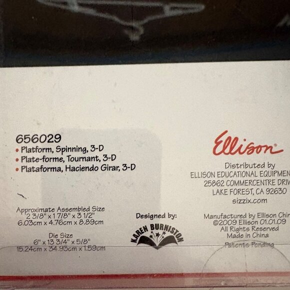 Sizzix Bigz Die Design In 3-D Extra Long Platform Spinning 656029 Card Making - Picture 7 of 7